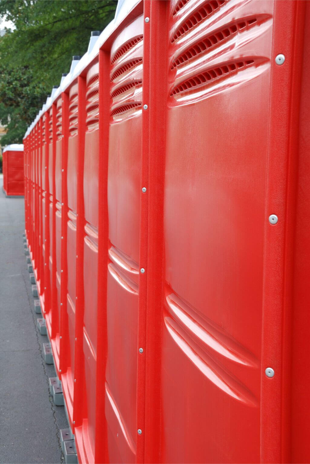 Red Standard Porta Potties